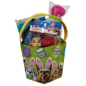 Paw Patrol Hexagonal Paperboard Easter Basket Bucket & Bath Squirters